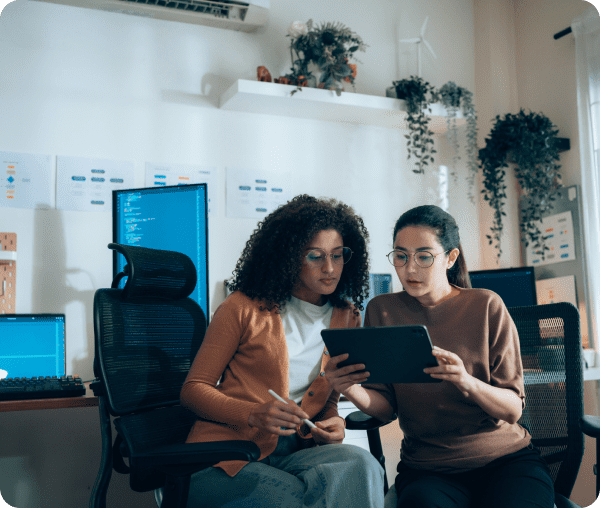 Team collaboration in a modern workspace
